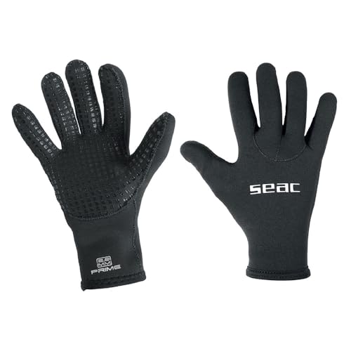SEAC Unisex-Adult Prime Gloves 8 mm Neopren-Tauchhandschuhe, nylongefüttert, rutschfeste Handfläche, schwarz, XXL SEAC Unisex-Adult Prime Gloves 8 mm Neopren-Tauchhandschuhe, nylongefüttert, rutschfeste Handfläche, schwarz, XXL von Seac