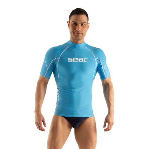 Seac RAA Short Evo Man Rash Guard UV-Schutz-Shirt zum Schnorcheln und Schwimmen Kurzarm für Herren von Seac