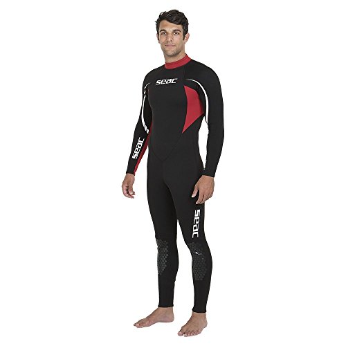 Seac Relax Long Man, 2.2 mm komfortabler, hochelastischer Neopren Nasstauchanzug Männer Damen zum Sporttauchen, Schnorcheln und Schwimmen, XXXL, schwarz/rot Seac Relax Long Man, 2.2 mm komfortabler, hochelastischer Neopren Nasstauchanzug Männer Damen zum Sporttauchen, Schnorcheln und Schwimmen, XXXL, schwarz/rot von Seac