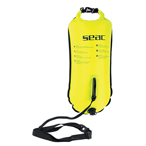 SEAC Unisex – Erwachsene Safe Dry aufblasbare Boa, 36 x 72 cm, 28 l, gelb, Einheitsgröße SEAC Unisex – Erwachsene Safe Dry aufblasbare Boa, 36 x 72 cm, 28 l, gelb, Einheitsgröße von Seac