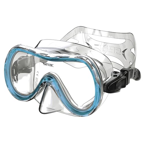 Seac Salina SLT, Schnorchelmaske mit Maskenkörper aus hypoallergenem Siltra und Maskenschnallen mit 2 Knöpfen, 2 Große Seac Salina SLT, Schnorchelmaske mit Maskenkörper aus hypoallergenem Siltra und Maskenschnallen mit 2 Knöpfen, 2 Große von Seac