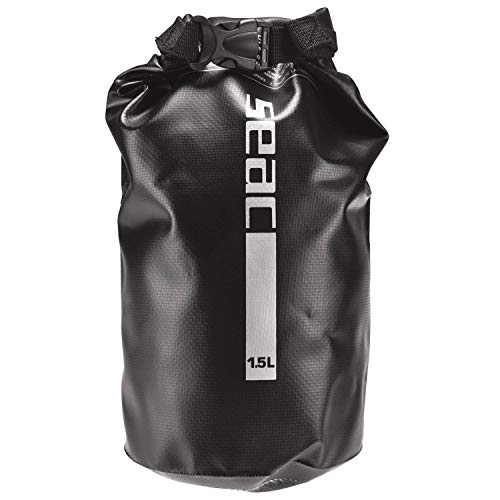 Seac Dry Bag, Wasserdichte Tasche Ideal für Tauchen, Bootfahren und Reisen, 1,5 lt, schwarz von Seac