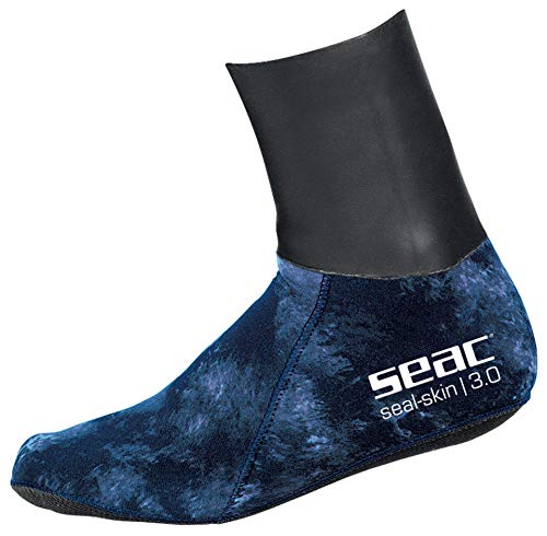 Seac Seal Skin, Camouflage 3 mm Neopren Socken, wärmende Socken für Freediving und Speerfischen von Seac