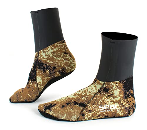 Seac Seal Skin, Camouflage 3 mm Neopren Socken, wärmende Socken für Freediving und Speerfischen Seac Seal Skin, Camouflage 3 mm Neopren Socken, wärmende Socken für Freediving und Speerfischen von Seac