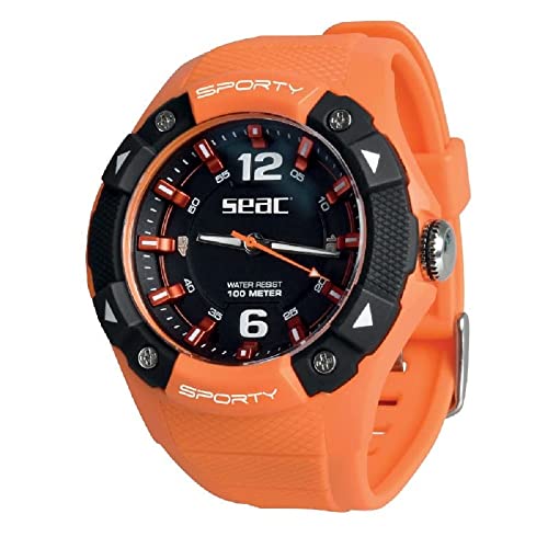 Seac Sporty, Armbanduhr mit Gummiband, Wasserdicht 100 mt von Seac