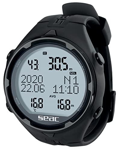Seac Action, Tauchcomputer für Gerätetauchen und Freediving, Logbuch, Dive Planner, Safety Alarme, schwarz HR Seac Action, Tauchcomputer für Gerätetauchen und Freediving, Logbuch, Dive Planner, Safety Alarme, schwarz HR von Seac