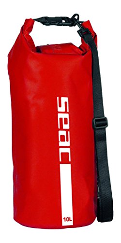 Seac Dry Bag, Wasserdichte Tasche Ideal für Tauchen, Bootfahren und Reisen, 10 lt, rot von Seac