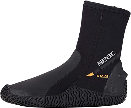 Seac Basic HD, Füßlinge aus 5 mm Neopren und Fester Laufsohle, schwarz, XL von Seac