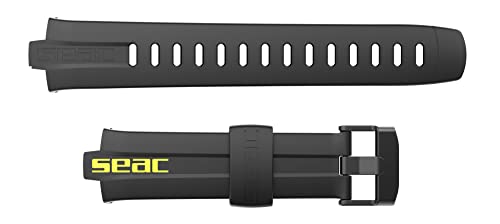 SEAC Unisex-Adult Apnea Wristband Ersatzarmband für Freitauchcomputer, Schnalle mit High Resistance Behandlung, schwarz/gelb, Standard SEAC Unisex-Adult Apnea Wristband Ersatzarmband für Freitauchcomputer, Schnalle mit High Resistance Behandlung, schwarz/gelb, Standard von Seac