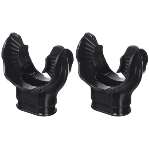 Seac Unisex-Adult Regulator Mouthpiece Ersatz-Mundstück Atemregler und Octopus, schwarz, Standard (Packung mit 2) von Seac