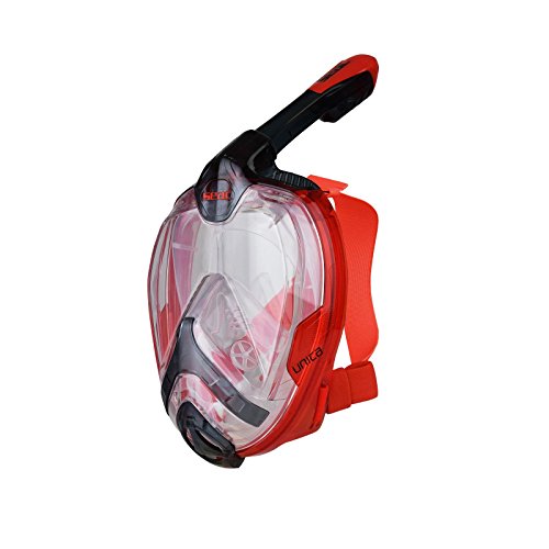 Seac Unica, Vollgesichtsmaske zum Schnorcheln, Vollgesichtsmaske mit 180° Sichtfeld, L/XL, rot/schwarz Seac Unica, Vollgesichtsmaske zum Schnorcheln, Vollgesichtsmaske mit 180° Sichtfeld, L/XL, rot/schwarz von Seac