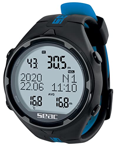 Seac Action, Tauchcomputer für Gerätetauchen und Freediving, Logbuch, Dive Planner, Safety Alarme, schwarz/blau HR Seac Action, Tauchcomputer für Gerätetauchen und Freediving, Logbuch, Dive Planner, Safety Alarme, schwarz/blau HR von Seac