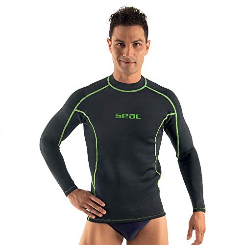 Seac Fit Long, 2 mm Neopren-Langarmshirt, ideal als Tauchunterwäsche oder als Rash Guard zum Surfen und Schwimmen von Seac