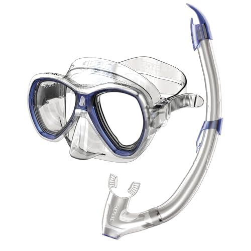 Seac Set Elba, Schnorchelset aus hypoallergenem Silikon mit Maske und Schnorchel für Erwachsene, transparent/blau, Regular Seac Set Elba, Schnorchelset aus hypoallergenem Silikon mit Maske und Schnorchel für Erwachsene, transparent/blau, Regular von Seac