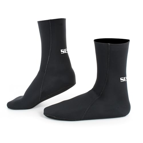 Seac Unisex-Erwachsene Standard 2.5 mm Neopren Tauchsocken, Schwarz, XS von Seac