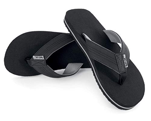 Seac Unisex Kauai Flip Flops für Strand und Pool, Schwarz/Grau, 44 von Seac