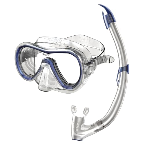 Seac Set Giglio Valve, Schnorchelset mit Maske und Schnorchel mit Wasserausblasventil für Erwachsene von Seac