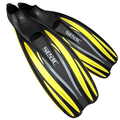 Seac F 100 Pro, Pinne da Subacquea Ultra Leggera a Scarpetta Chiusa, per Immersioni e Snorkeling, Giallo, 44/45 Seac F 100 Pro, Pinne da Subacquea Ultra Leggera a Scarpetta Chiusa, per Immersioni e Snorkeling, Giallo, 44/45 von Seac