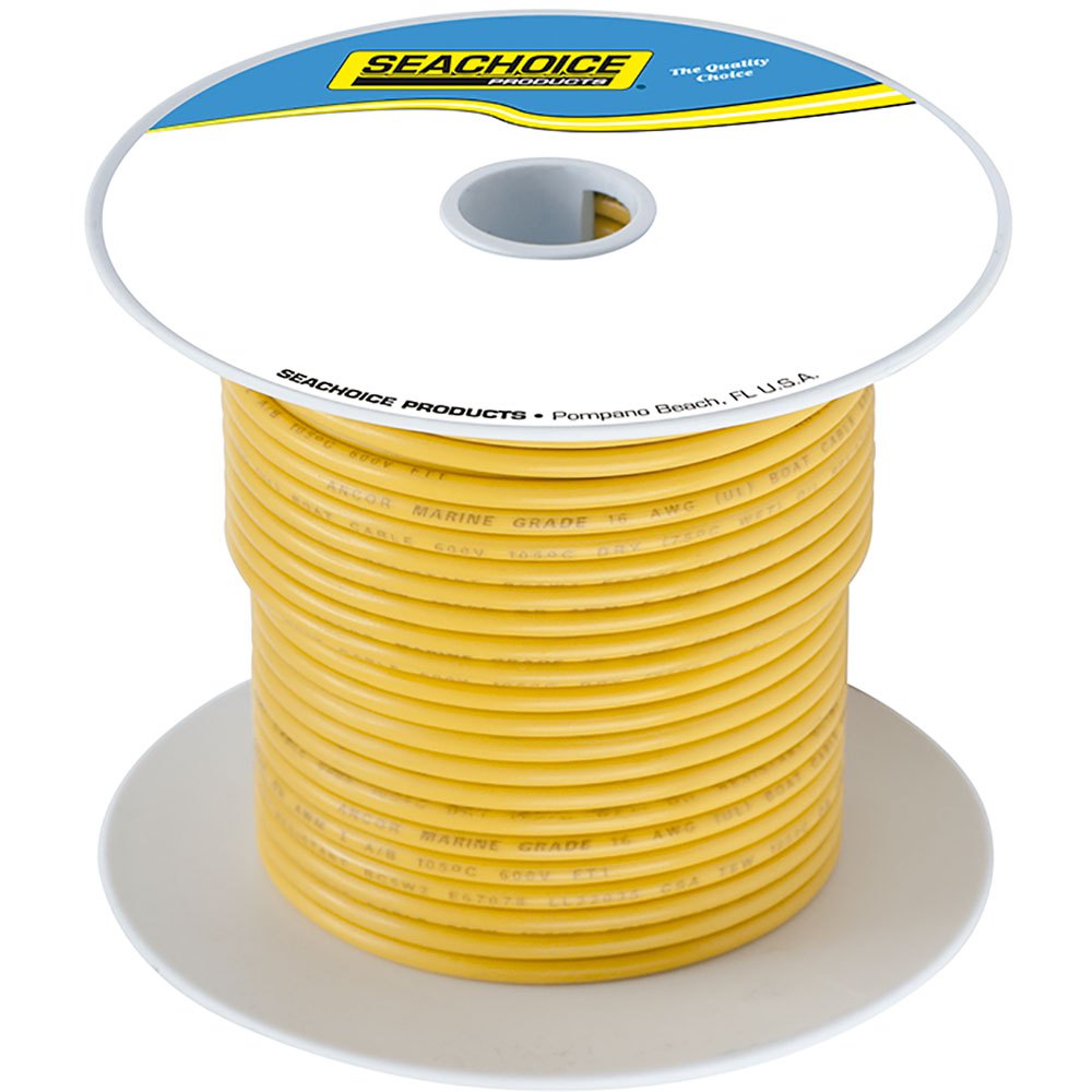 Seachoice 14 Awg Marine Wire Gelb 30.5 m von Seachoice