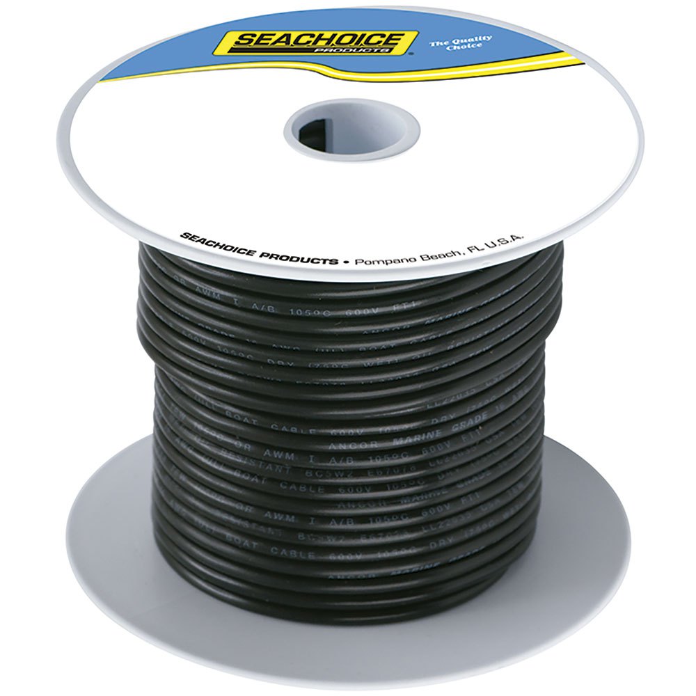 Seachoice 16 Awg Marine Wire Schwarz 76.2 m von Seachoice