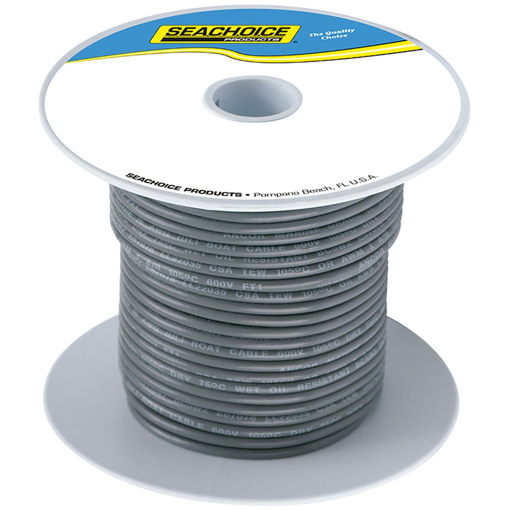 Seachoice 16 Awg Marine Wire Silber 30.5 m von Seachoice