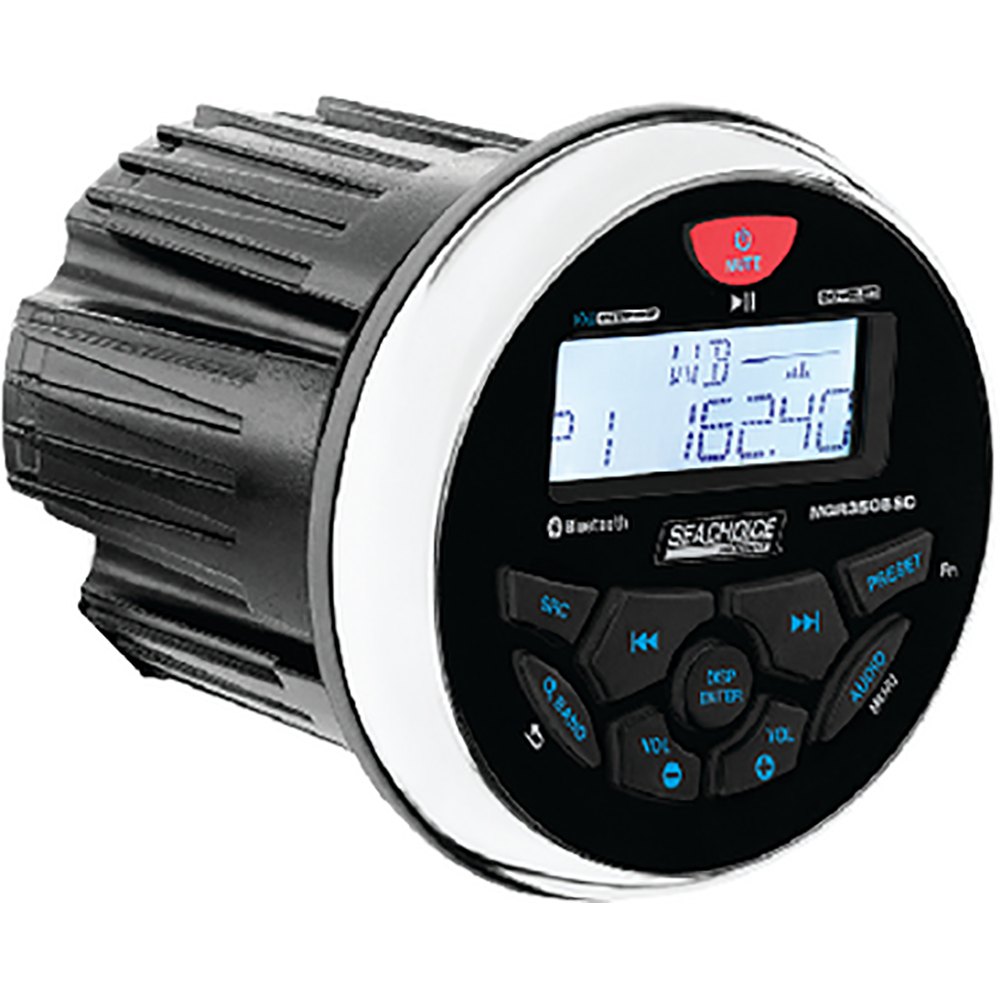 Seachoice 50-72104 Bluetooth In-dash Marine Gauge Stereo Round Face Silber Seachoice 50-72104 Bluetooth In-dash Marine Gauge Stereo Round Face Silber von Seachoice