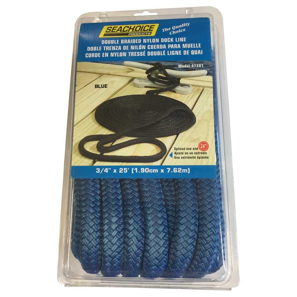 Seachoice Double Braided Dock Line 19 Mm Blau 7.6 m von Seachoice