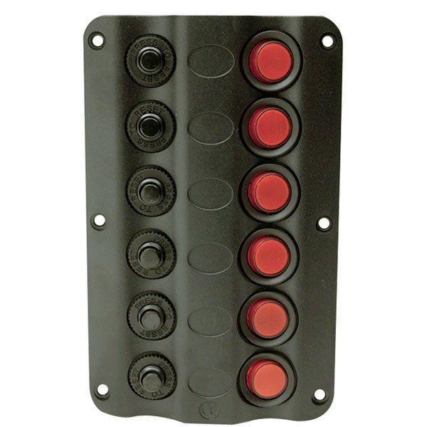 Seachoice Led Switch Panel 6 Gang Schwarz Seachoice Led Switch Panel 6 Gang Schwarz von Seachoice