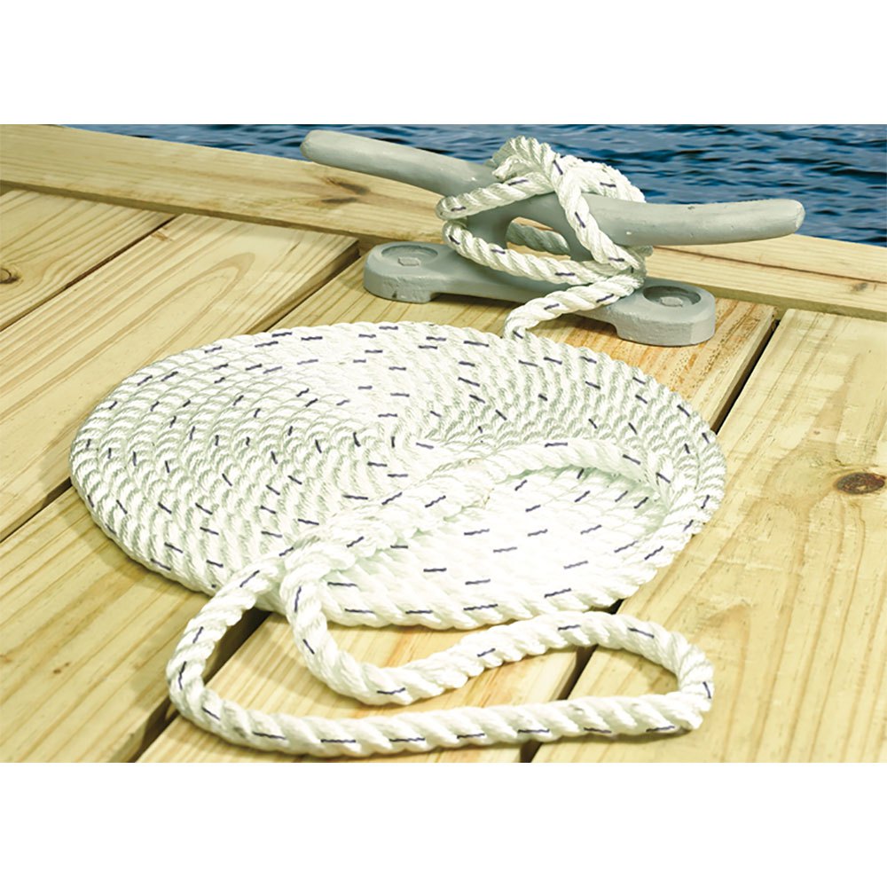 Seachoice Premium Twisted Dock Rope 10.7 M Weiß 5/8´´ von Seachoice