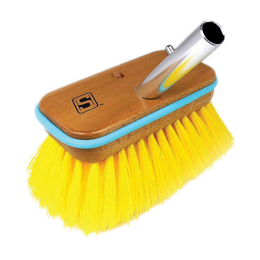 Seachoice Qc 6´´ Wood Head Medium Brush Gelb Seachoice Qc 6´´ Wood Head Medium Brush Gelb von Seachoice