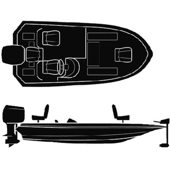 Seachoice Semi Custom Wide Bass Boat Sheath Schwarz 5.35 m Boat von Seachoice