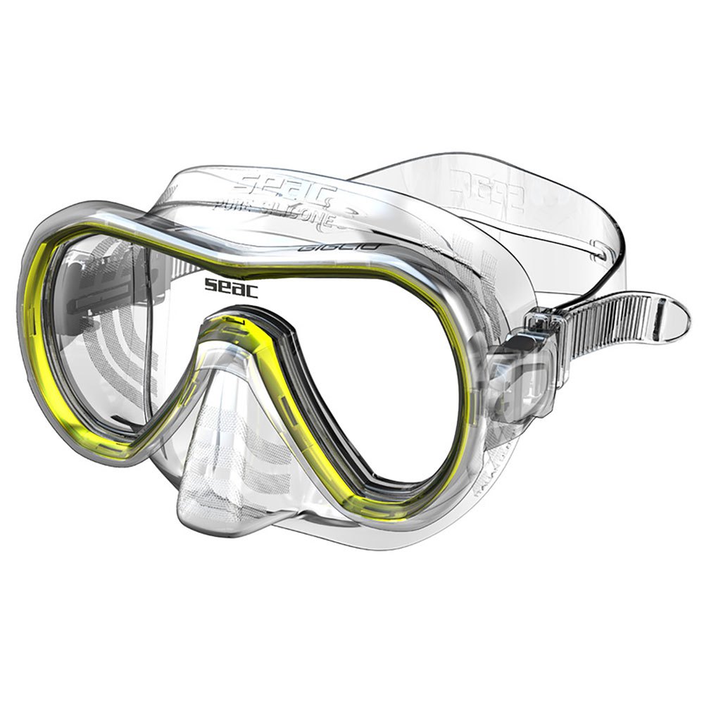 Seacsub Giglio Diving Mask Durchsichtig,Gelb von Seacsub