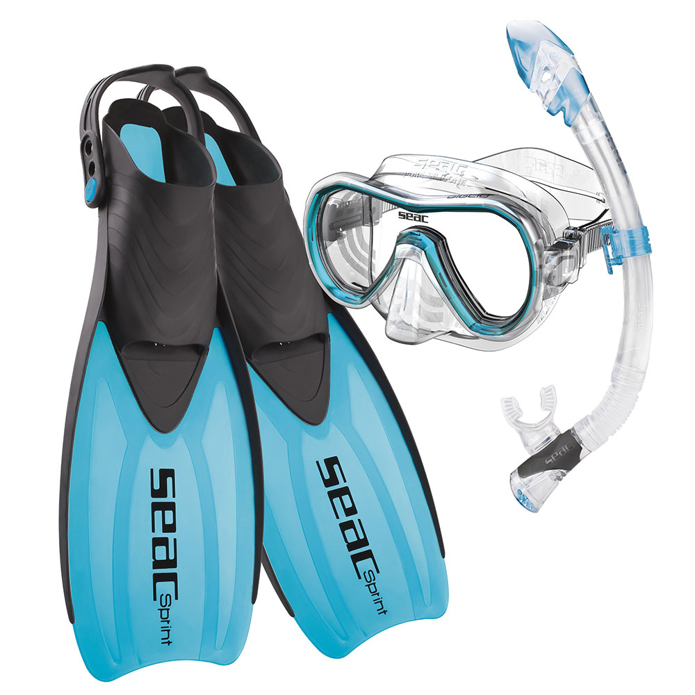 Seacsub Tris Sprint Dry Snorkeling Set Blau EU 45-47 von Seacsub