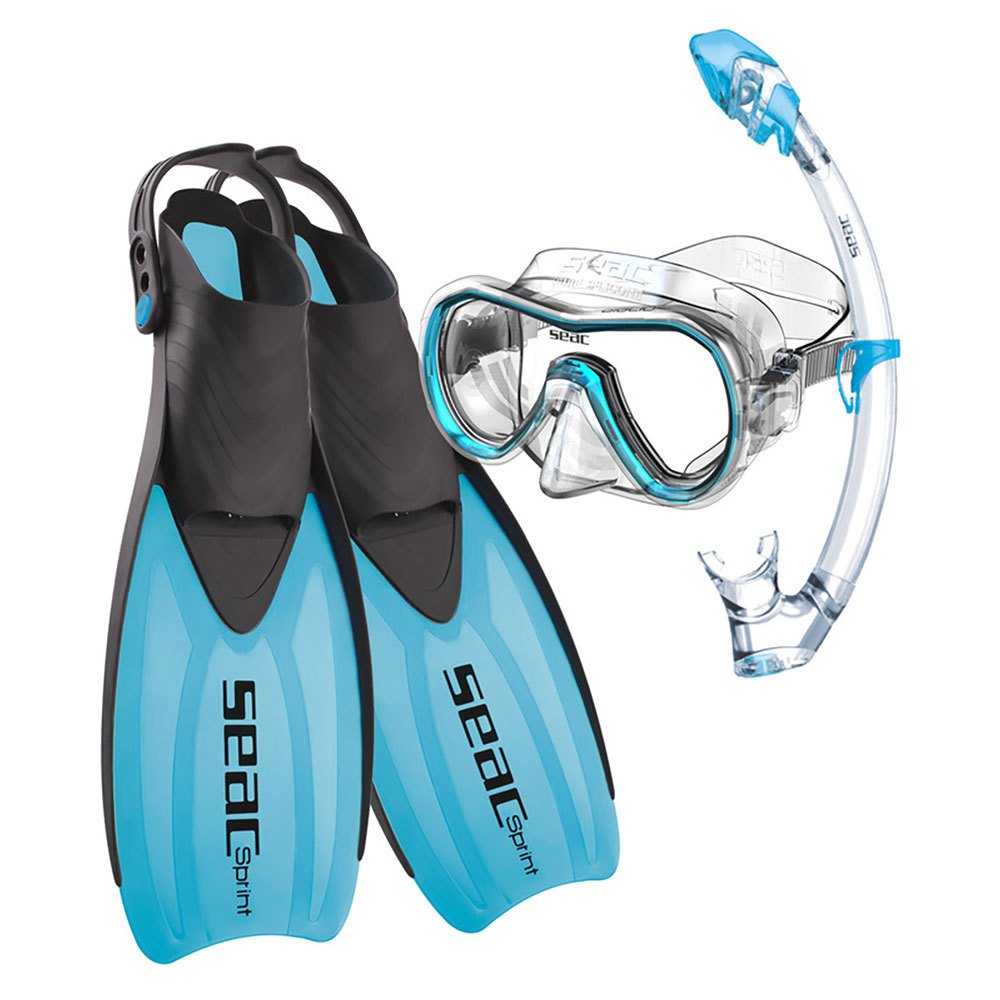 Seacsub Tris Sprint Dry Junior Snorkeling Set Blau EU 36-38 von Seacsub