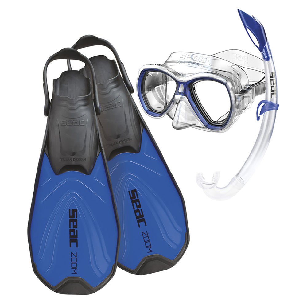 Seacsub Tris Zoom Junior Set Snorkel Kit Blau EU 32-35 von Seacsub