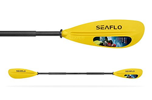 Seaflo LIGHTEU Gelb Doppelpaddel, Kajakpaddel, Kanupaddel, Paddel für Kajak, Kanu, Boot, Ruder von Seaflo
