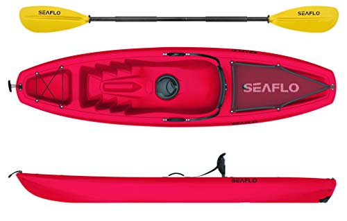 Seaflo Sit on Top Kajak mit Paddel und Angelrutenhalter -rot- Seaflo Sit on Top Kajak mit Paddel und Angelrutenhalter -rot- von Seaflo