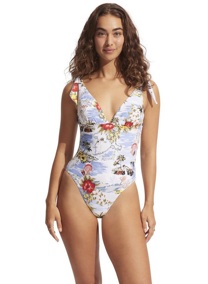 Seafolly Badeanzug Seafolly W Coast To Coast V Neck One Piece Damen Seafolly Badeanzug Seafolly W Coast To Coast V Neck One Piece Damen von Seafolly