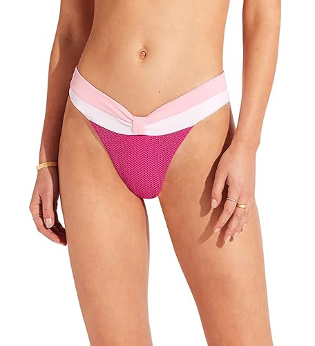 Seafolly Damen Bikini Hose Slice of Splice Parfait pink 42 von Seafolly