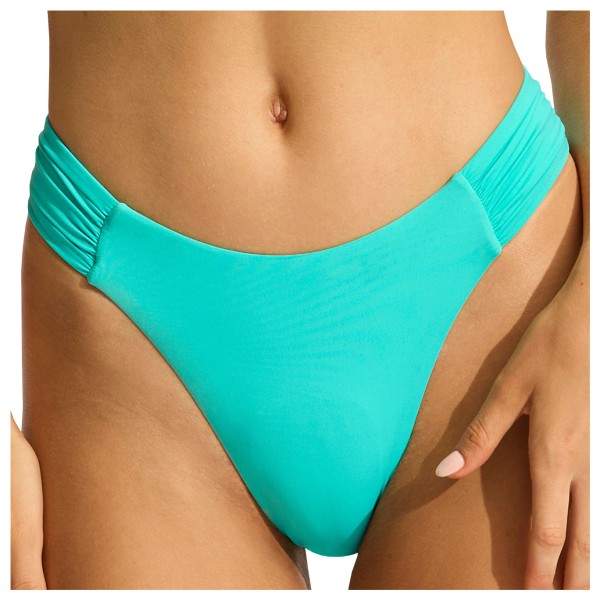 Seafolly - Seafolly Collective High Leg Ruched Side Pant - Bikini-Bottom Gr 44 türkis von Seafolly