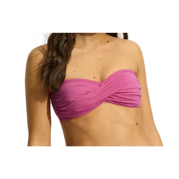 Seafolly Twist Bandeau Damen (Pink 40) Bikinis von Seafolly