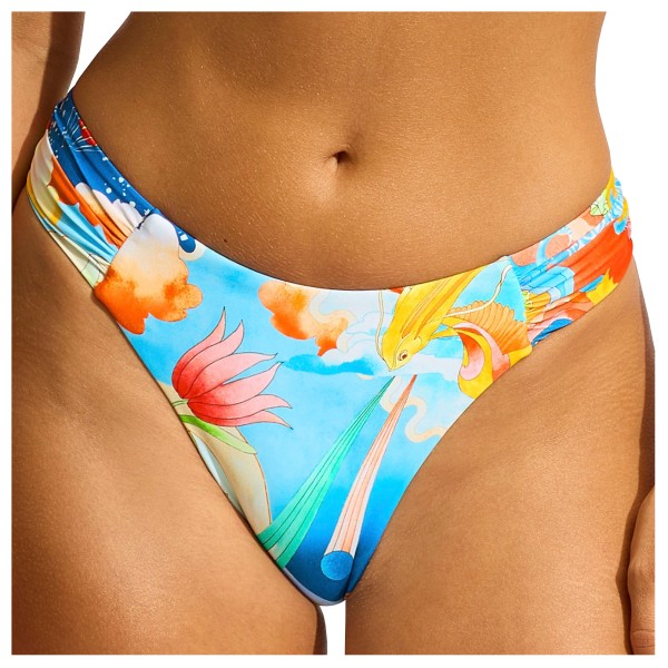 Seafolly - Women's Aquarius High Leg Ruched Side Pant - Bikini-Bottom Gr 32 orange von Seafolly