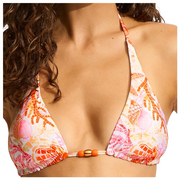 Seafolly - Women's La Mer Longline Slidetri - Bikini-Top Gr 8 orange von Seafolly