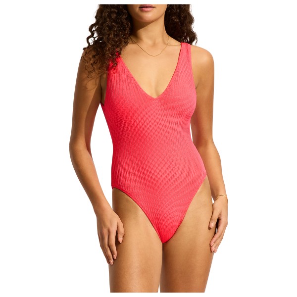 Seafolly - Women's Sea Dive Deep V Neck One Piece - Badeanzug Gr 10 bunt von Seafolly