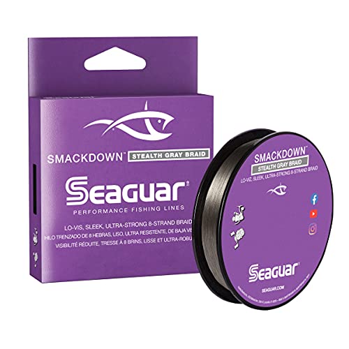 Seaguar Smackdown Stealth Gray Geflochtene Angelschnur, Grau, 30lbs/150yds von Seaguar