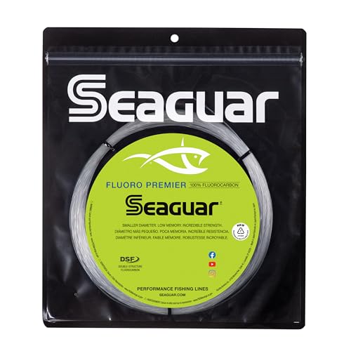 Seaguar Unisex-Erwachsene Fluoro Premier Big Game 25 Fluorkohlenstoff-Angelschnur, Transparent, 150lbs/25yds von Seaguar