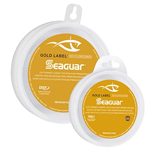 Seaguar Unisex-Erwachsene Gold Label 50 Fluorcarbon Angelschnur Vorfach, Transparent, 20lb/50yds von Seaguar