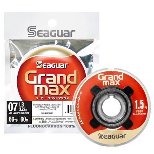 Seaguar Unisex – Erwachsene JDM Grand Max Fluorkohlenstoff-Angelschnur, Transparent, 35lbs/66yds von Seaguar