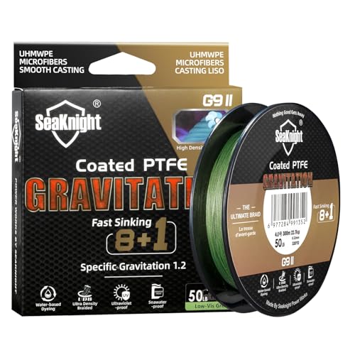 SeaKnight Gravity G9 9 Stränge geflochtene Angelschnur, schnell sinkend, 150 m/300 m Multifilament-PE-Leinen, 8 + 1 Fülldraht, glattes Salzwasser, langes Werfen, Meeresangeln, Karpfenangeln SeaKnight Gravity G9 9 Stränge geflochtene Angelschnur, schnell sinkend, 150 m/300 m Multifilament-PE-Leinen, 8 + 1 Fülldraht, glattes Salzwasser, langes Werfen, Meeresangeln, Karpfenangeln von Seaknight