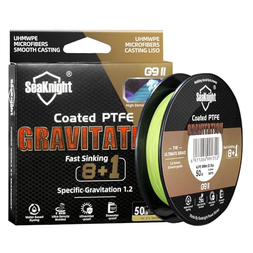 SeaKnight Gravity G9 9 Stränge geflochtene Angelschnur, schnell sinkend, 150 m/300 m Multifilament-PE-Leinen, 8 + 1 Fülldraht, glattes Salzwasser, langes Werfen, Meeresangeln, Karpfenangeln SeaKnight Gravity G9 9 Stränge geflochtene Angelschnur, schnell sinkend, 150 m/300 m Multifilament-PE-Leinen, 8 + 1 Fülldraht, glattes Salzwasser, langes Werfen, Meeresangeln, Karpfenangeln von Seaknight